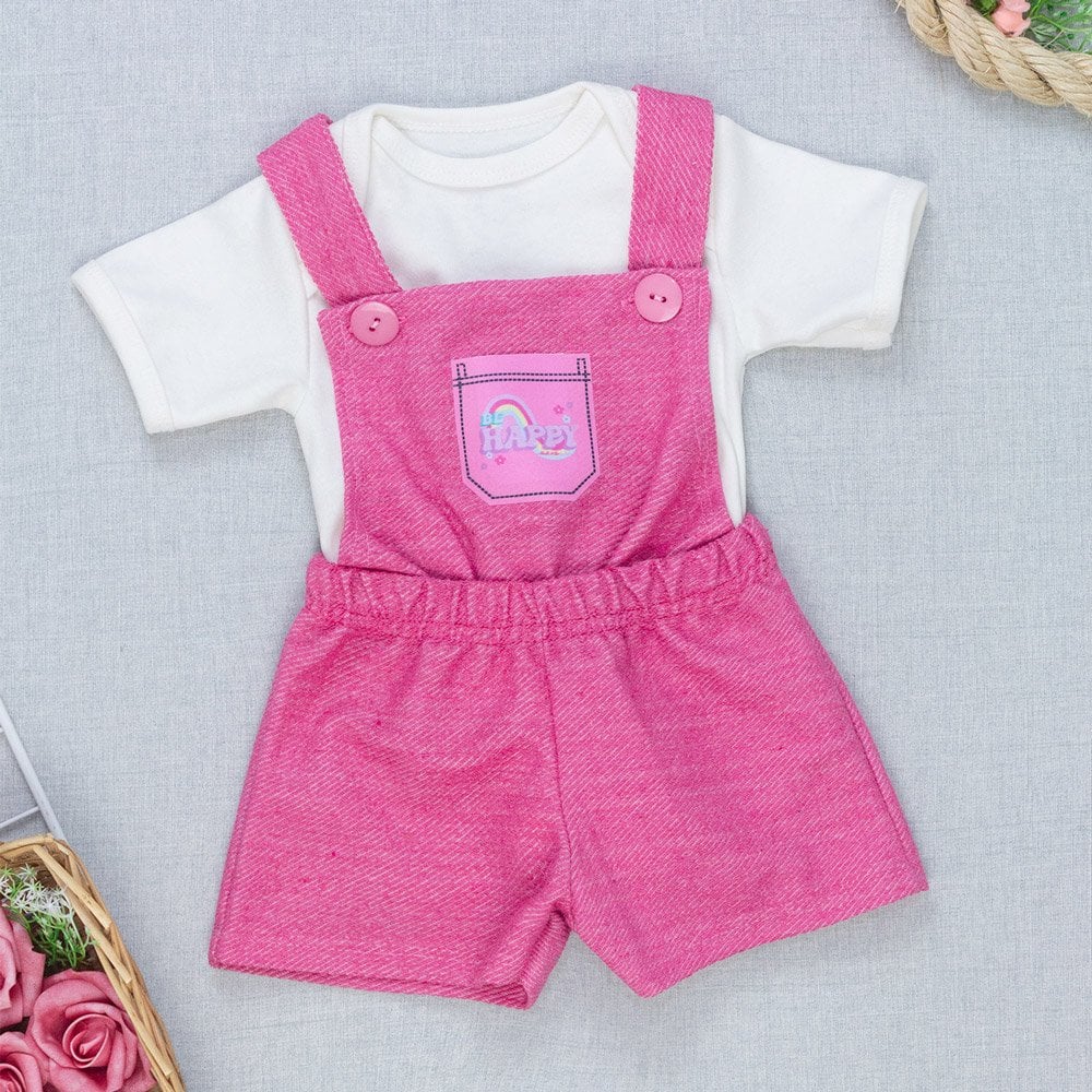 Kit Jardineira E Body Bebê Menina Estilo E Conforto