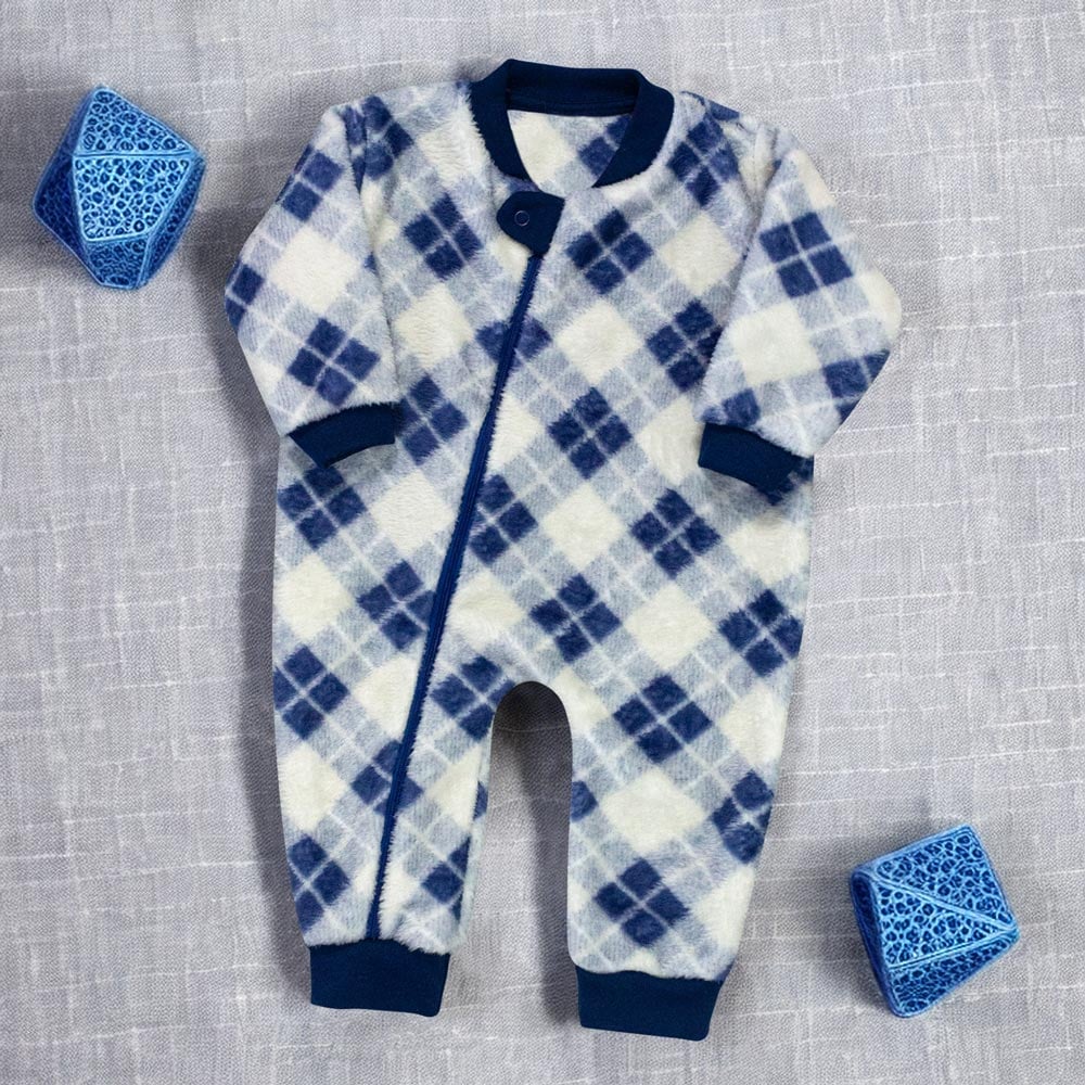 Macacão Longo Bebê Pelúcia Com Zíper Frontal Era Uma Vez