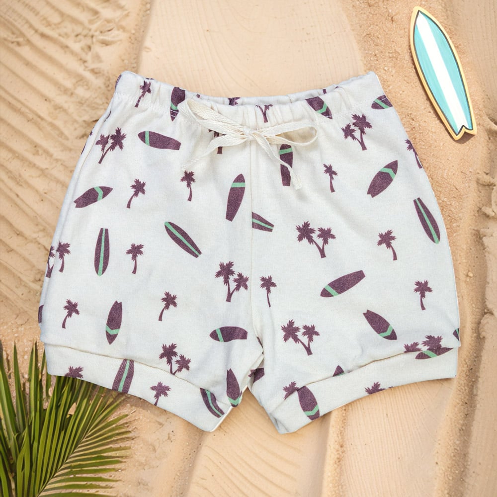 Shorts Para Bebê Summer Surf - Estampa Divertida E Macia
