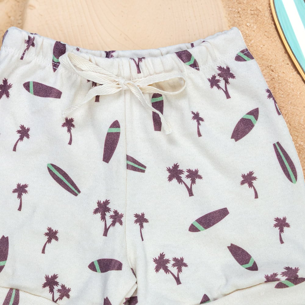 Shorts Para Bebê Summer Surf - Estampa Divertida E Macia