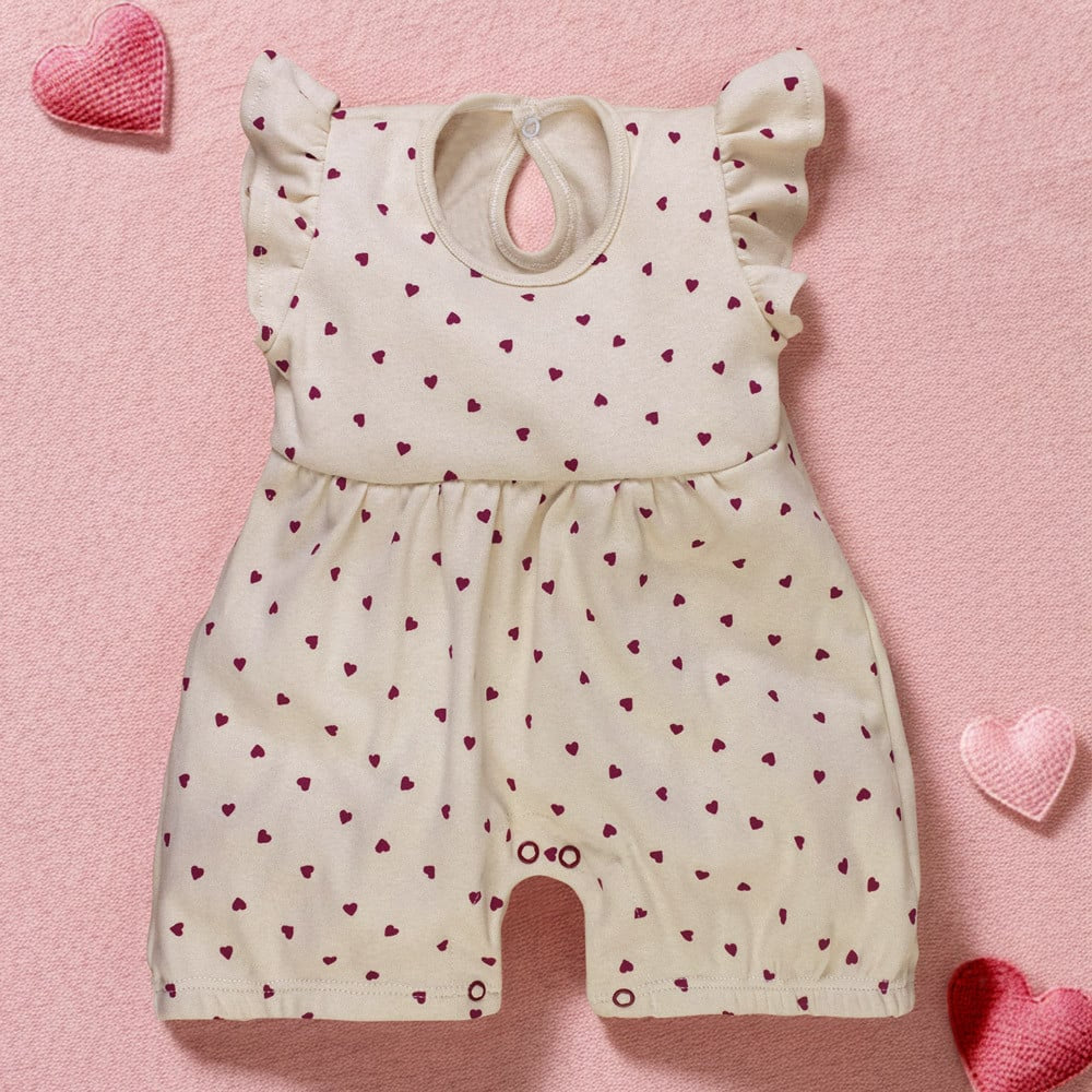 Macacão Curto Estampa Minimalista - Conforto E Estilo Para Sua Bebê