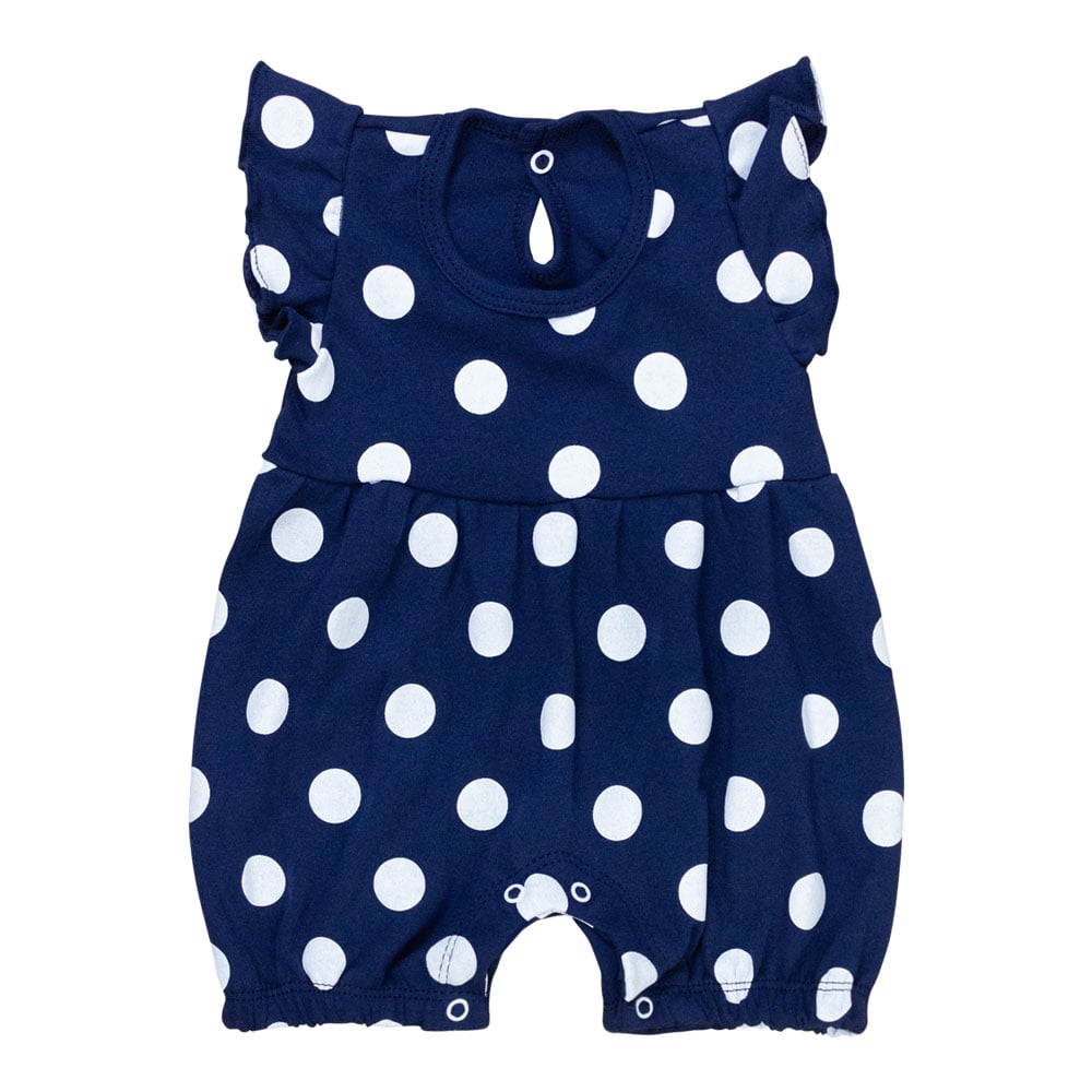 Macacão Curto Estampa Minimalista - Conforto E Estilo Para Sua Bebê