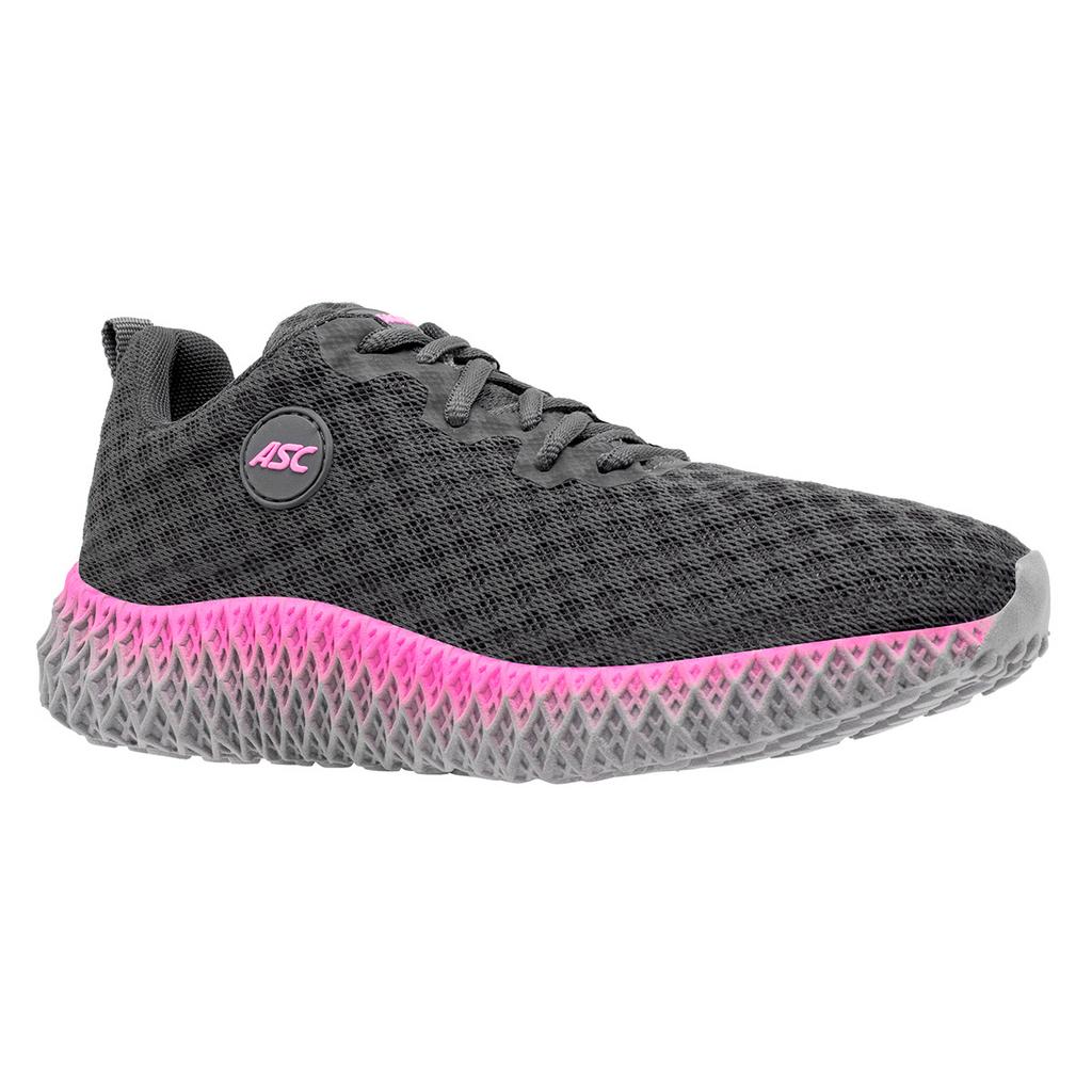 Tênis Esportivo Feminino Youth Class Ghost 2 Grafite e Pink para Caminhada
