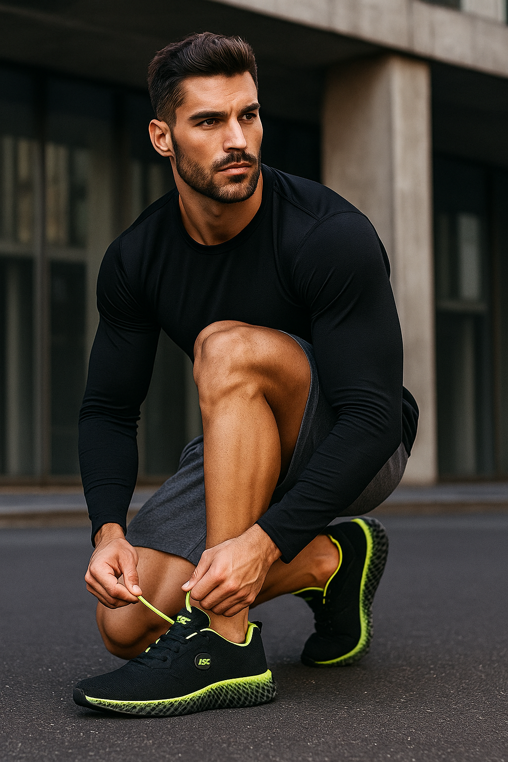 Tênis Esportivo Feminino Youth Class Ghost 3 Verde e Preto para Caminhada