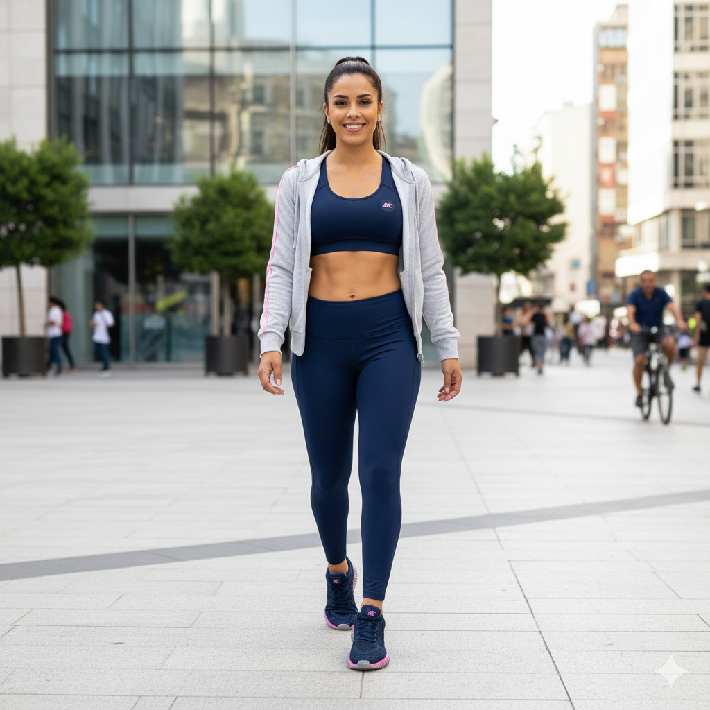 Tênis Esportivo Feminino Youth Class Ghost 3 Azul Marinho e Rosa para Caminhada