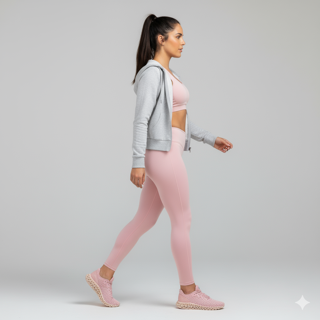 Tênis Esportivo Feminino Youth Class Ghost 2 Rose para Caminhada