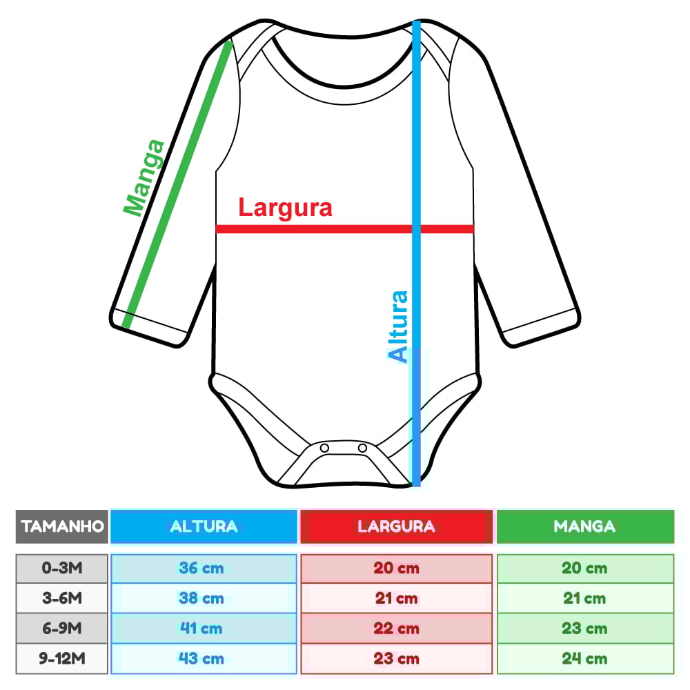 Body Bebê Creme Manga Longa - Estampa Surfista Tropical