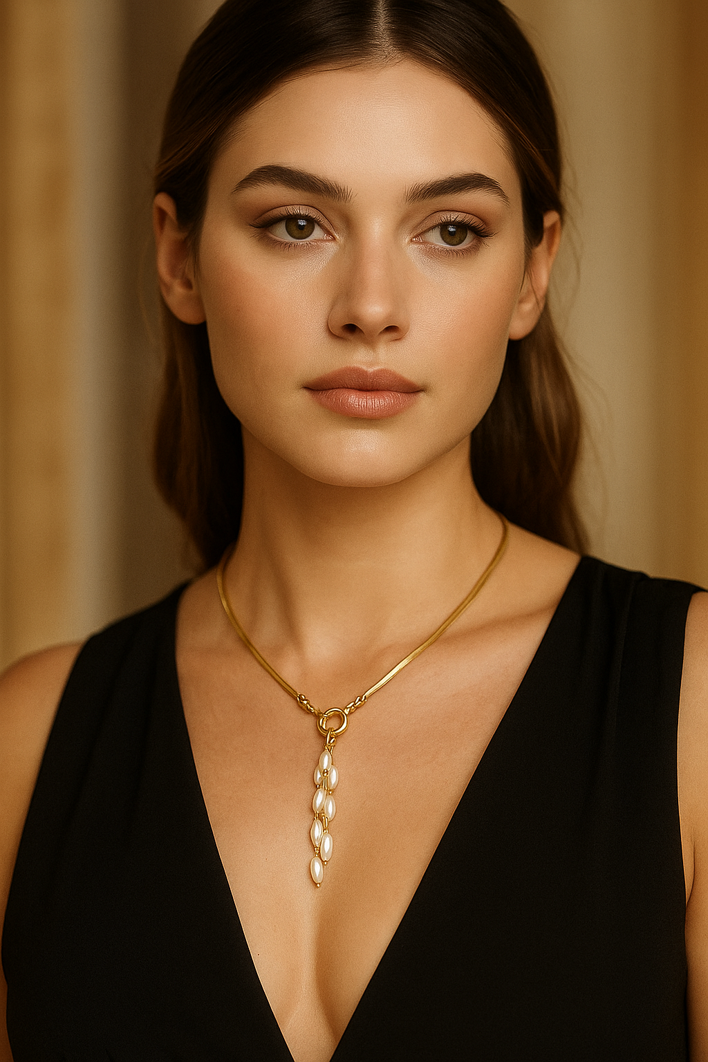 Colar de Pérolas Naturais 40cm Fecho Frontal Banhado Ouro 18k Floratta Jóias Hipoalergênico