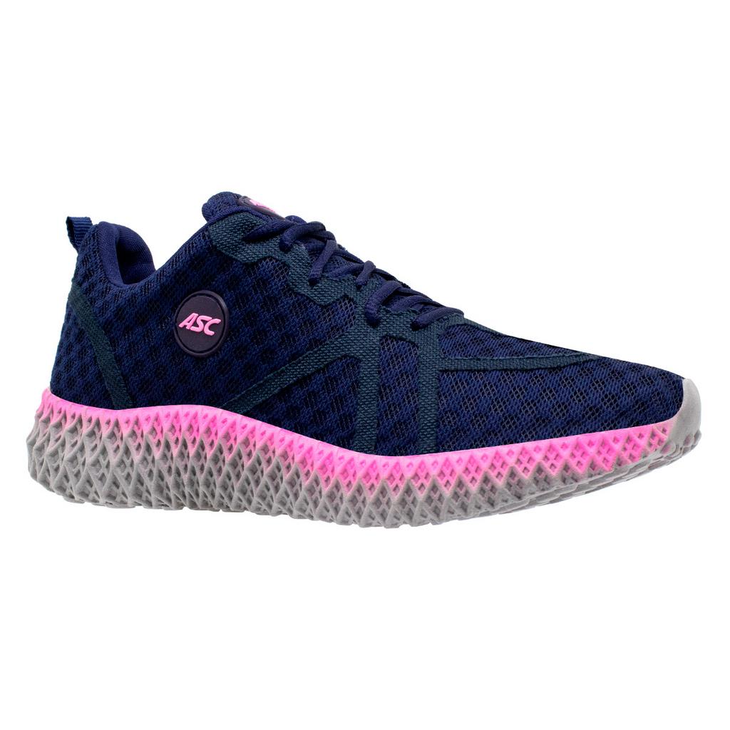 Tênis Esportivo Feminino Youth Class Ghost 3 Azul Marinho e Rosa para Caminhada