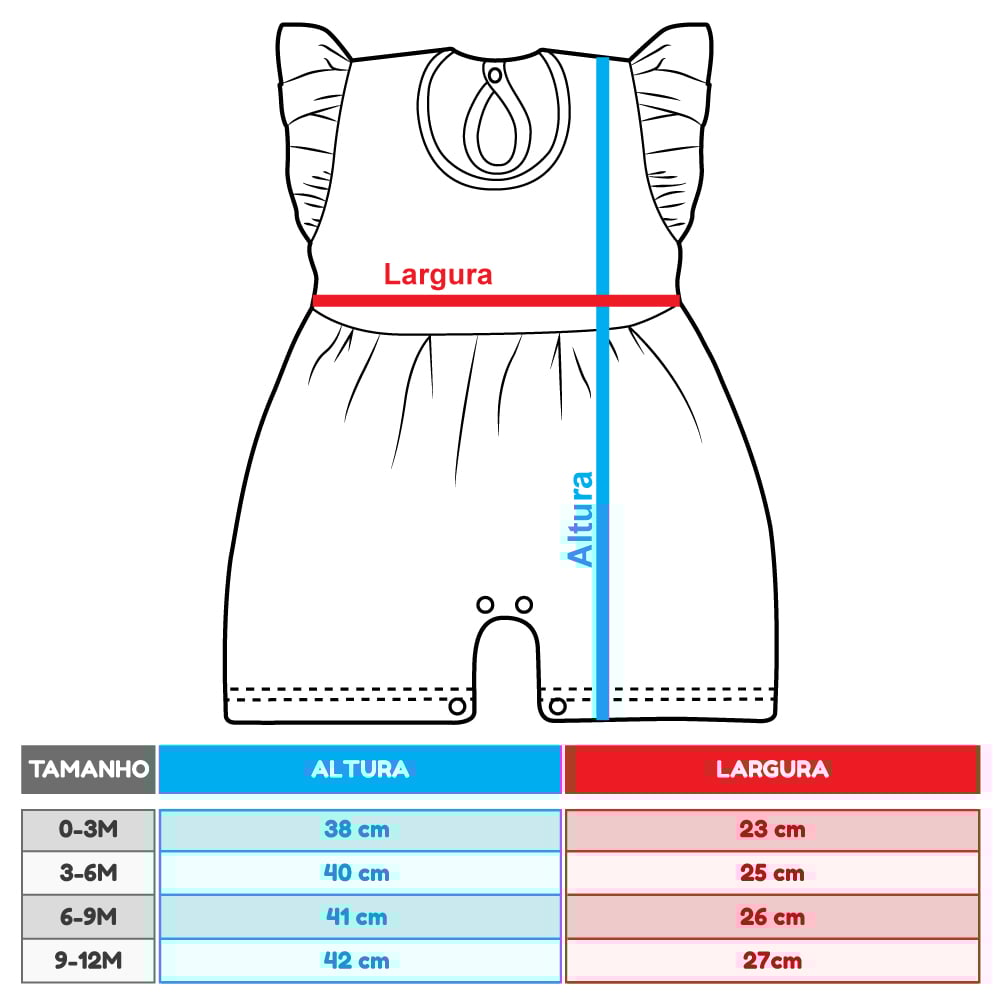 Macacão Curto Estampa Minimalista - Conforto E Estilo Para Sua Bebê