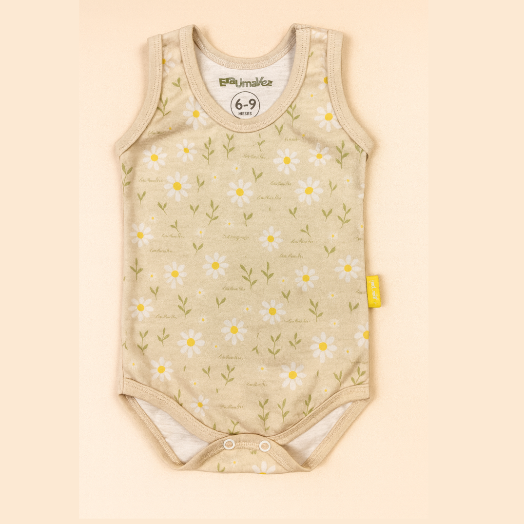 Body Regata Em Malha Fresquinha Para Bebês Até 12 Meses