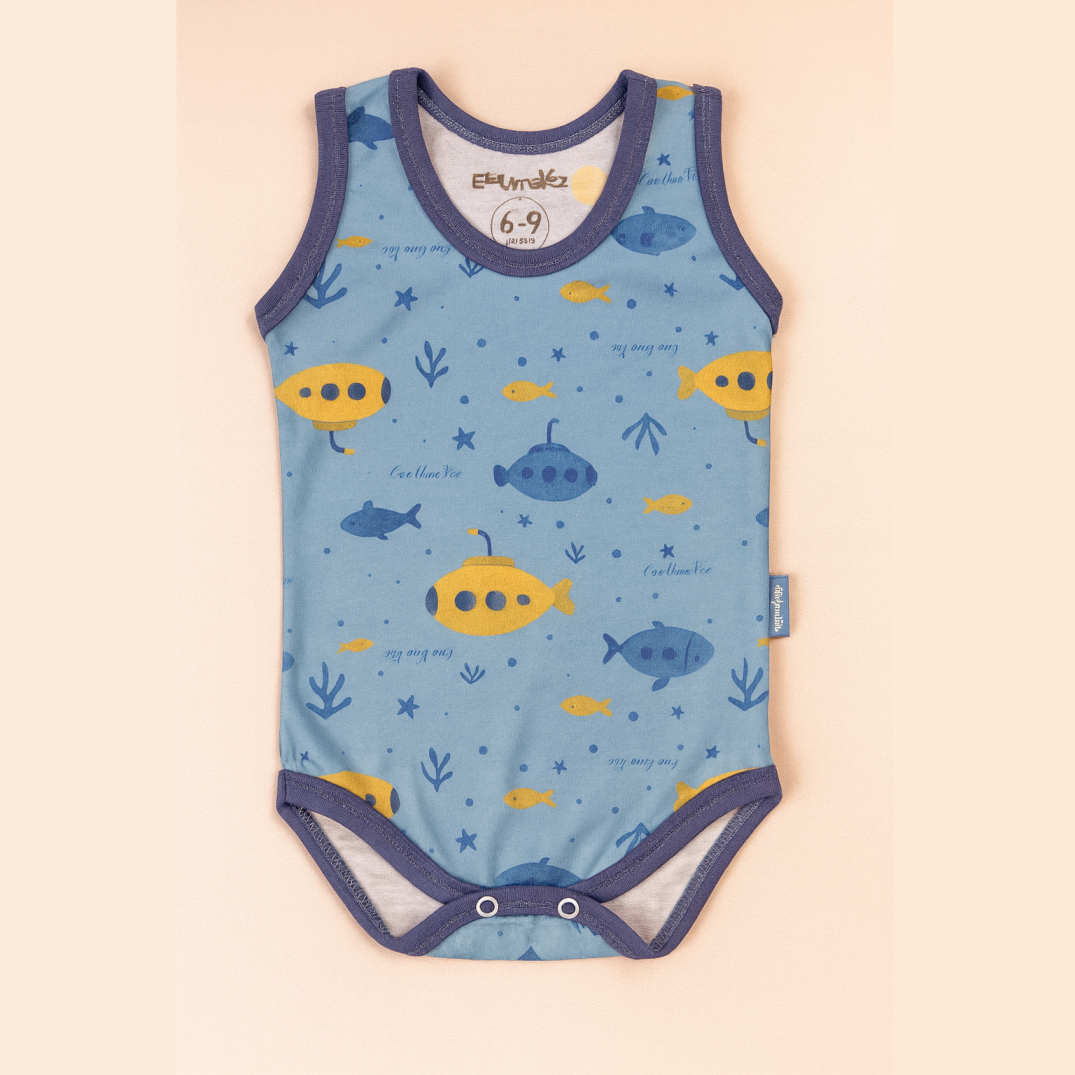 Body Regata Em Malha Fresquinha Para Bebês Até 12 Meses