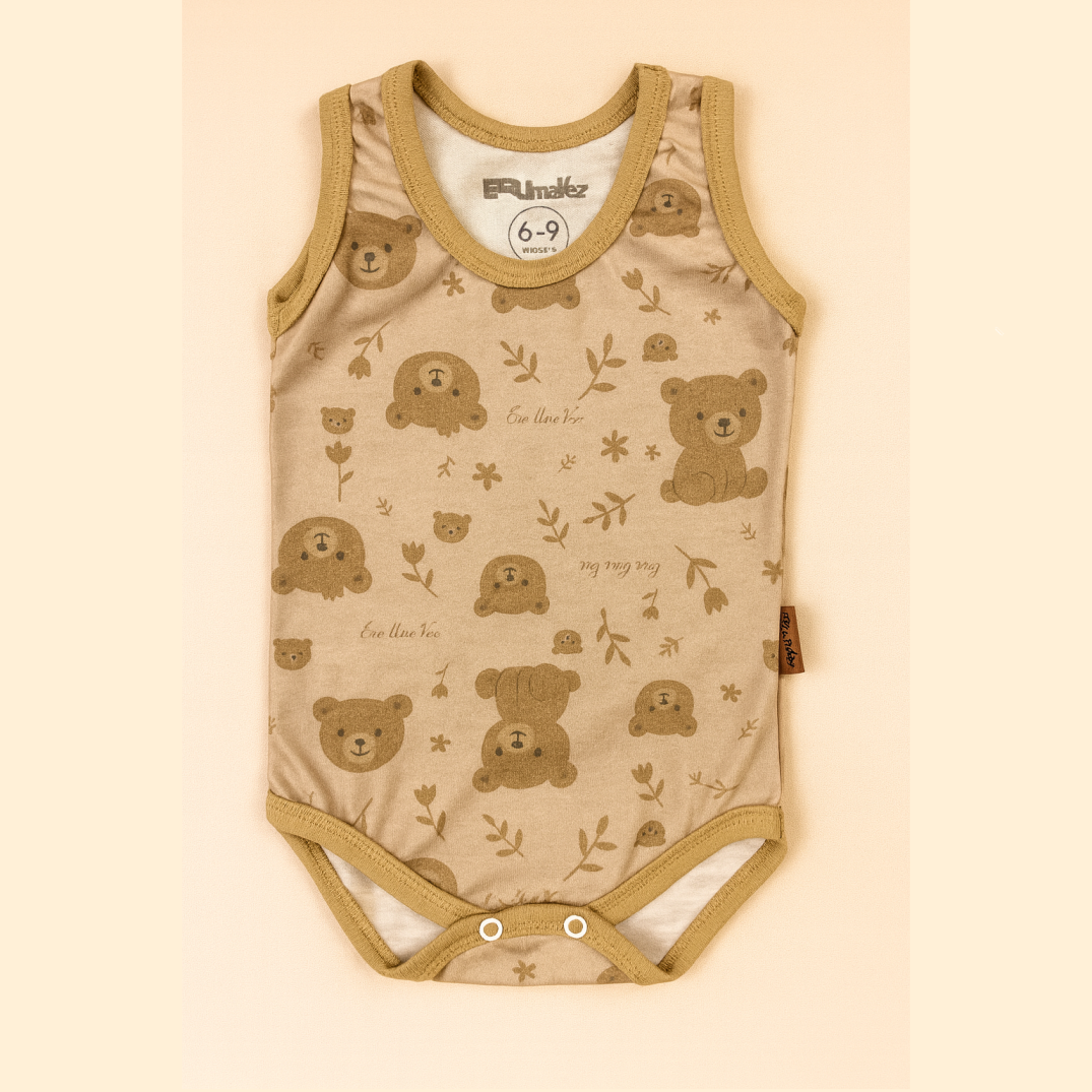 Body Regata Em Malha Fresquinha Para Bebês Até 12 Meses