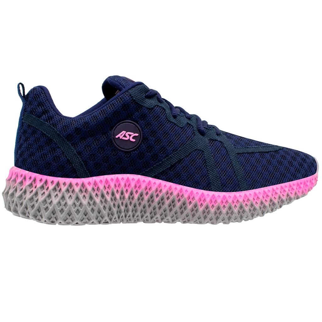 Tênis Esportivo Feminino Youth Class Ghost 3 Azul Marinho e Rosa para Caminhada